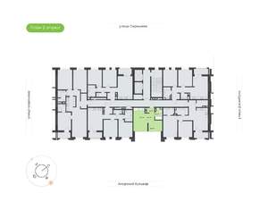 1-к квартира, вторичка, 35м2, 2/12 этаж