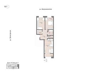2-к квартира, вторичка, 65м2, 14/20 этаж