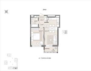 1-к квартира, вторичка, 44м2, 7/7 этаж