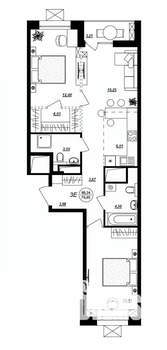 3-к квартира, вторичка, 71м2, 11/17 этаж