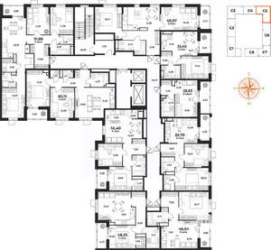 2-к квартира, вторичка, 61м2, 6/10 этаж