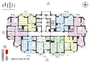 1-к квартира, вторичка, 56м2, 22/25 этаж