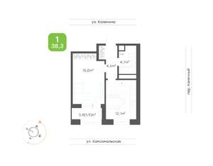 1-к квартира, вторичка, 38м2, 5/24 этаж
