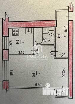 1-к квартира, вторичка, 33м2, 2/4 этаж