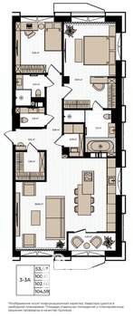 3-к квартира, вторичка, 103м2, 4/15 этаж