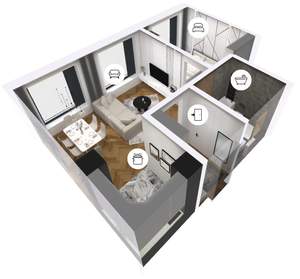 1-к квартира, вторичка, 47м2, 4/22 этаж