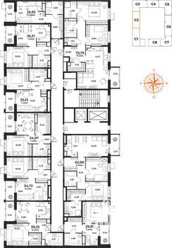 3-к квартира, вторичка, 73м2, 10/10 этаж