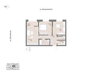 2-к квартира, вторичка, 58м2, 5/9 этаж