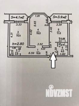 2-к квартира, вторичка, 62м2, 8/22 этаж