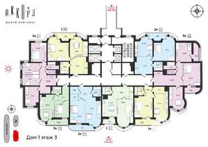 1-к квартира, вторичка, 60м2, 3/25 этаж