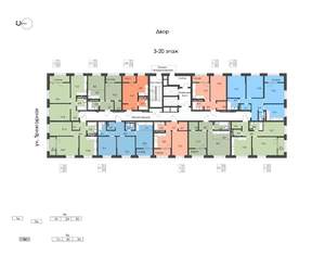 1-к квартира, вторичка, 45м2, 5/20 этаж