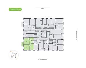 2-к квартира, вторичка, 63м2, 20/24 этаж