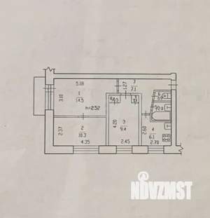 3-к квартира, вторичка, 51м2, 5/5 этаж