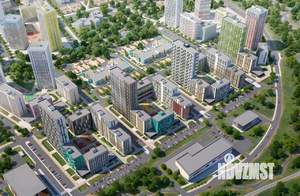 3-к квартира, строящийся дом, 72м2, 25/25 этаж
