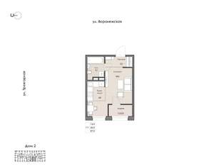 1-к квартира, вторичка, 27м2, 11/16 этаж