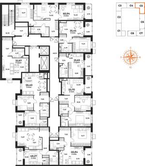 2-к квартира, вторичка, 61м2, 2/10 этаж