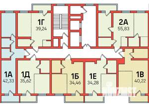 1-к квартира, вторичка, 34м2, 6/12 этаж