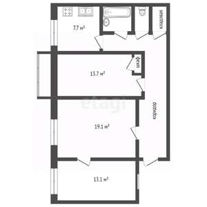 3-к квартира, вторичка, 71м2, 4/5 этаж