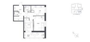 2-к квартира, вторичка, 65м2, 11/19 этаж