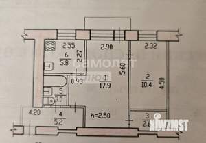 2-к квартира, вторичка, 45м2, 4/5 этаж