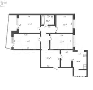 4-к квартира, вторичка, 90м2, 10/11 этаж