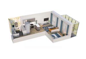 1-к квартира, вторичка, 35м2, 8/17 этаж