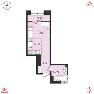 Студия квартира, вторичка, 31м2, 19/19 этаж