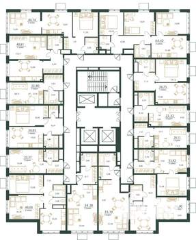 2-к квартира, вторичка, 49м2, 23/24 этаж