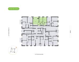 2-к квартира, вторичка, 65м2, 22/24 этаж