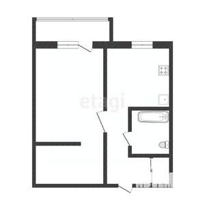 1-к квартира, вторичка, 33м2, 4/5 этаж