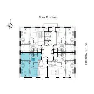 3-к квартира, вторичка, 73м2, 22/22 этаж