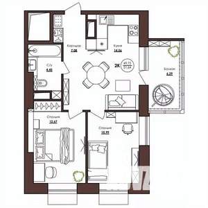 2-к квартира, вторичка, 52м2, 2/23 этаж