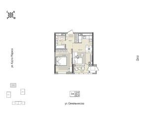 1-к квартира, вторичка, 43м2, 6/24 этаж