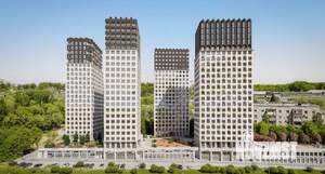 1-к квартира, строящийся дом, 45м2, 4/22 этаж