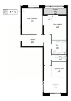 2-к квартира, вторичка, 68м2, 4/9 этаж