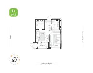 1-к квартира, вторичка, 40м2, 14/24 этаж