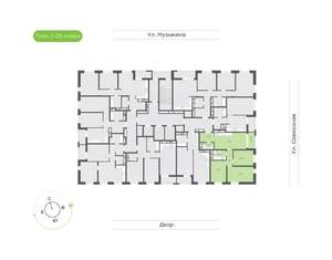 3-к квартира, строящийся дом, 73м2, 22/23 этаж