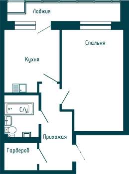 2-к квартира, строящийся дом, 52м2, 4/16 этаж