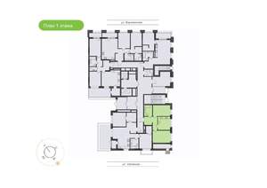 2-к квартира, вторичка, 55м2, 1/17 этаж