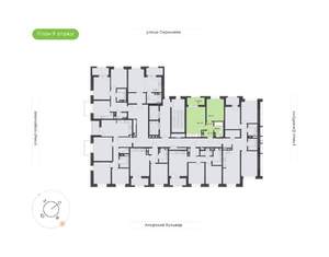 1-к квартира, вторичка, 45м2, 9/13 этаж