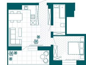 1-к квартира, вторичка, 50м2, 14/23 этаж