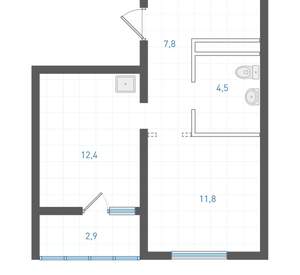 1-к квартира, вторичка, 38м2, 23/25 этаж