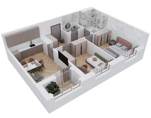 2-к квартира, вторичка, 60м2, 8/9 этаж