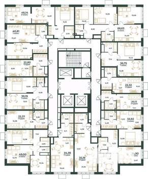 1-к квартира, вторичка, 39м2, 11/24 этаж