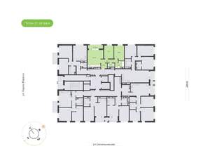 2-к квартира, вторичка, 65м2, 21/24 этаж