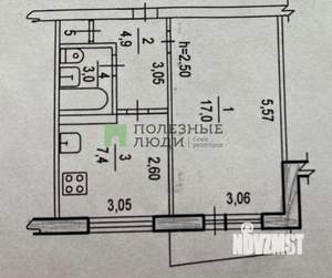 1-к квартира, вторичка, 33м2, 8/9 этаж