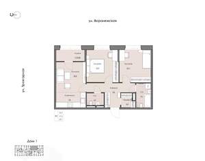 2-к квартира, вторичка, 59м2, 14/20 этаж