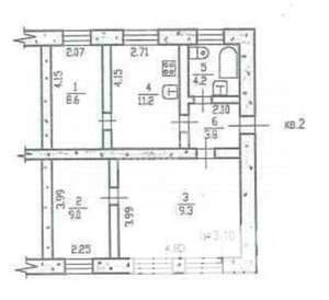 3-к квартира, вторичка, 56м2, 1/1 этаж
