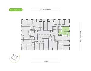 1-к квартира, вторичка, 38м2, 22/23 этаж