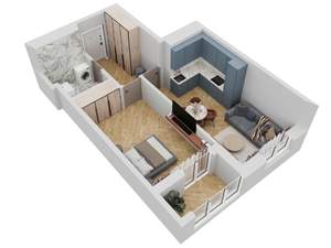 1-к квартира, вторичка, 45м2, 19/23 этаж